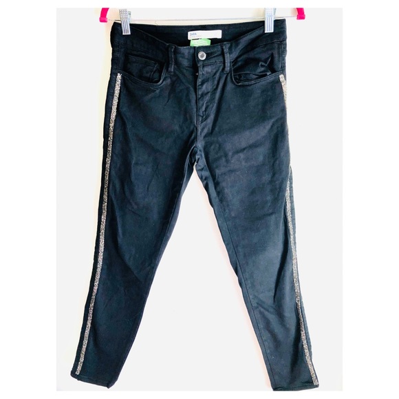 BRITISH!🇬🇧PARTY READY! Zara Z1975 Denim Low Rise Skinny Jeans🎉 - Picture 3 of 11